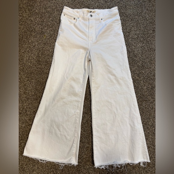 Madewell Denim - Madewell White Flare & Wide Leg Jeans
